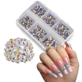 cyrkonie-nail-diamond-krysztalki-mix-silver-clavier