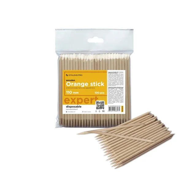 Patyczki drewniane do manicure STALEKS PRO 110 mm (100 szt)