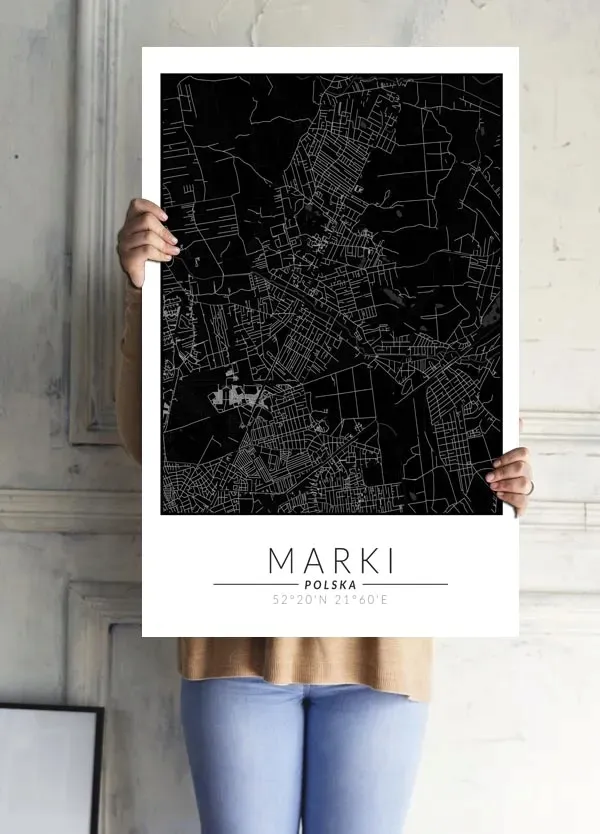 marki-mapa-czarna-plakat-40x60-cm