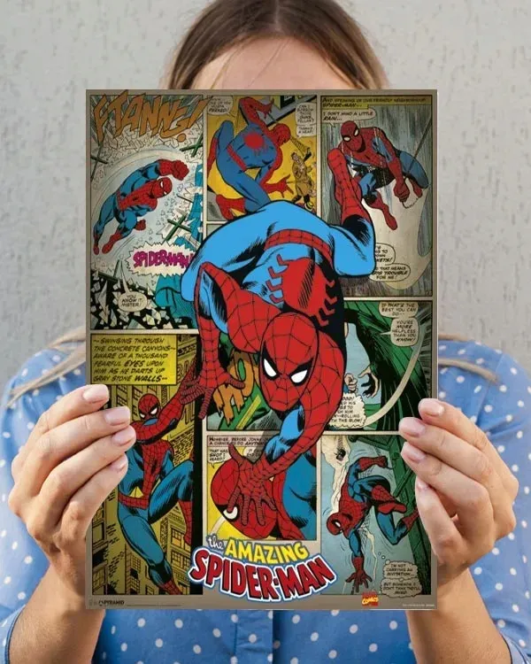marvel-comics-spiderman-retro-plakat-40x50-cm