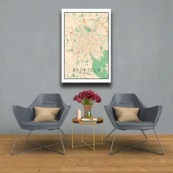 bruksela-mapa-kolorowa-obraz-na-plotnie-30x40-cm-stan-nowy