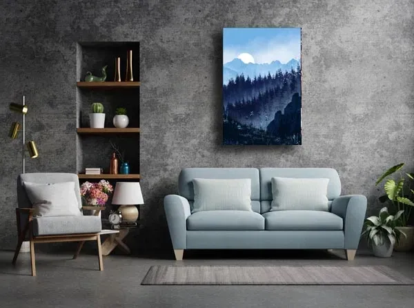 blekitny-las-obraz-na-plotnie-90x120-cm-stan-nowy