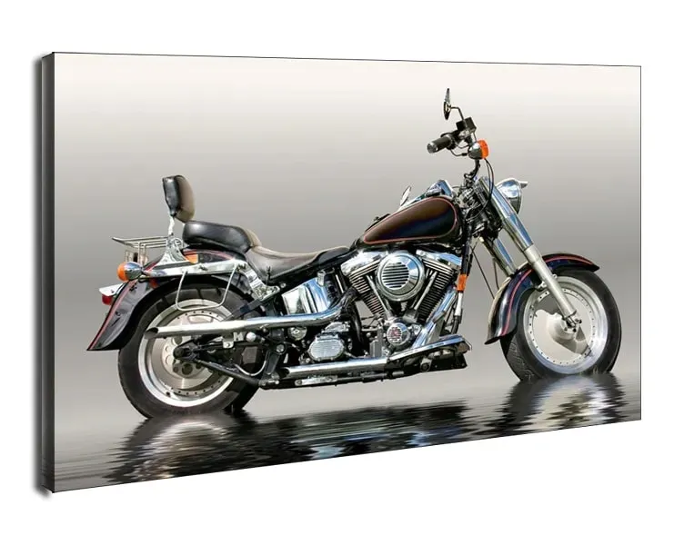 czarny-motocykl-obraz-na-plotnie-90x60-cm-stan-nowy