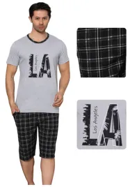pizama-meska-bawelniana-stalowy-3-4-spodnie-la-xl