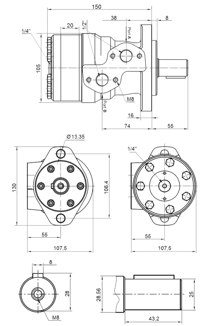 presko-bm2sa100aaa-silnik-hydrauliczny-stan-nowy