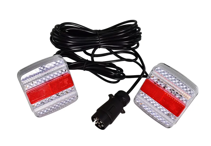 Zestaw lamp do przyczepki, LED, kierunkowskaz dynamiczny 12/24V