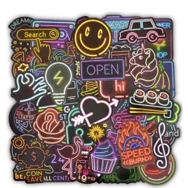 mix-neon-naklejki-wodoodporne-zestaw-50szt