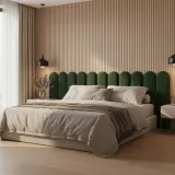 panele-tapicerowane-plotek-100x20-cm-welurowe-scienne-zielony-wezglowie-stan-nowy