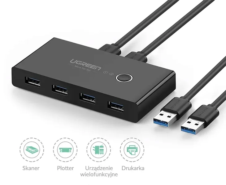 switch-przelacznik-kvm-usb-2x4-ugreen-usb-3-0-stan-nowy