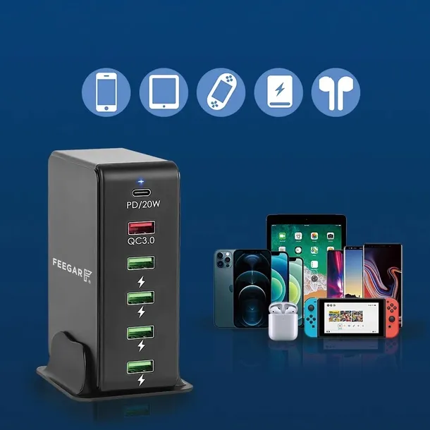 ladowarka-sieciowa-feegar-tower-86w-6x-usb-typ-c-zgodnosc-ze-standardem-quick-charge-3-0