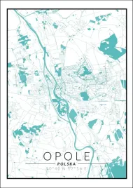 opole-mapa-blue-plakat-30x40-cm