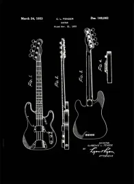 patent-fender-gitara-basowa-projekt-1952-retro-plakat-30x45-cm