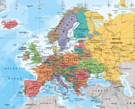 polityczna-mapa-europy-plakat-50x40-cm