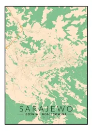 sarajewo-mapa-kolorowa-plakat-40x60-cm