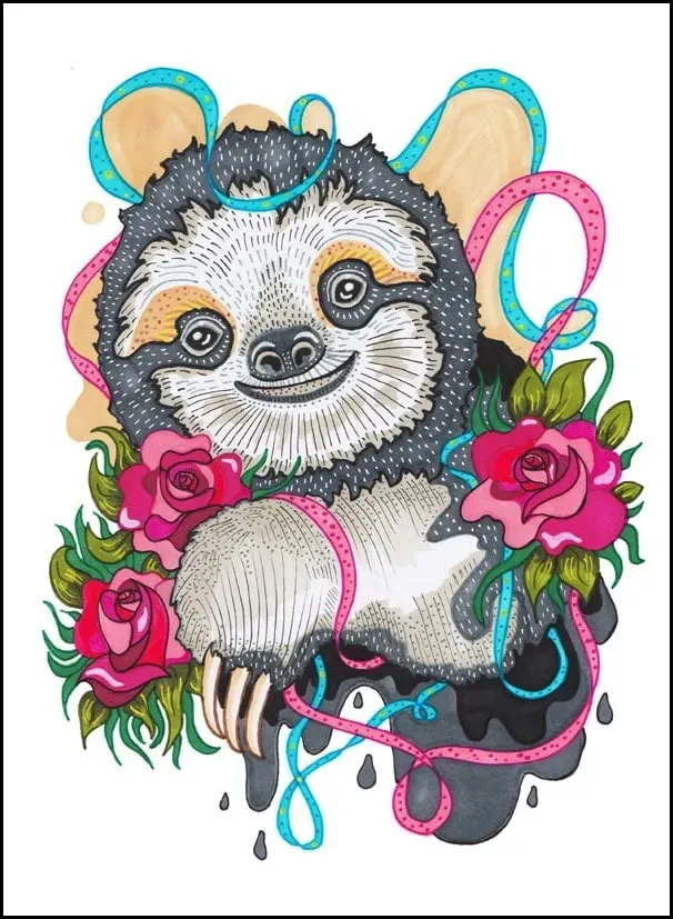 sloth-plakat-594x841-cm