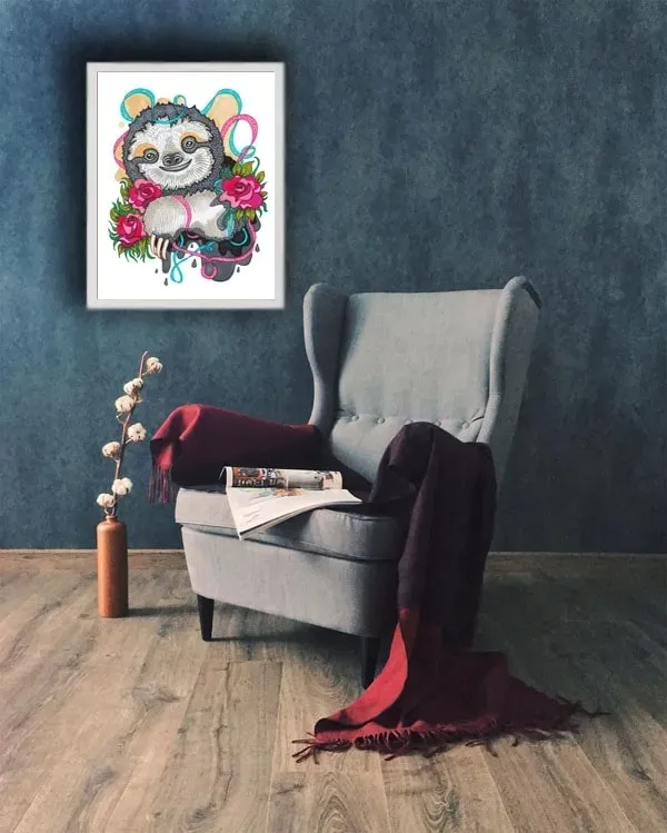 sloth-plakat-594x841-cm