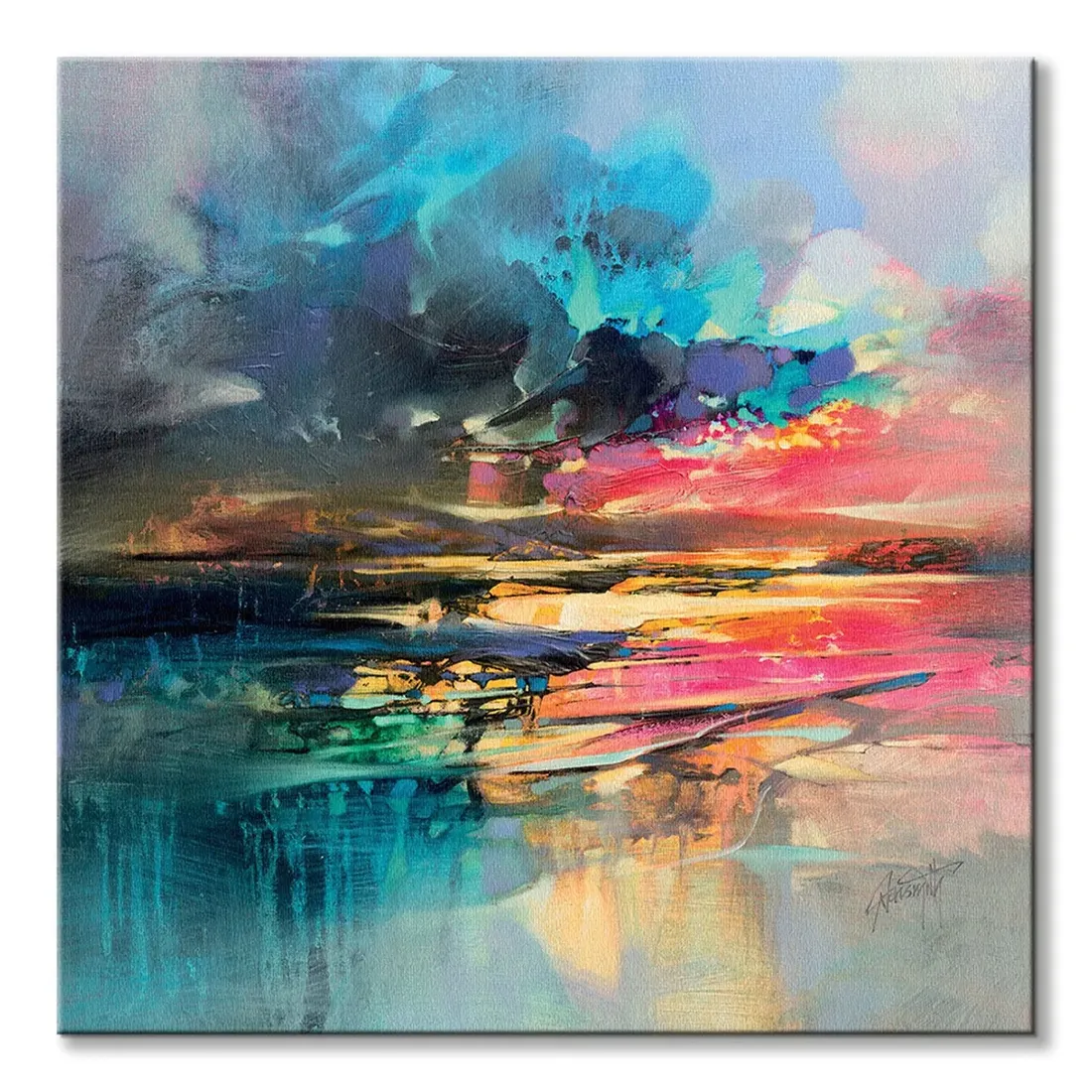 dissolving-shoreline-obraz-na-plotnie-85x85-cm-stan-nowy