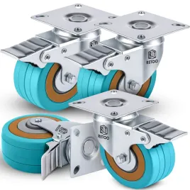 4x-kolka-obrotowe-kola-75-mm-gumowane-rolki-skretne-z-hamulcem-chrom-zestaw