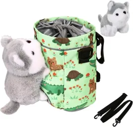 torba-na-kierownice-do-roweru-zielona-motyw-zwierzatka-mis-szary-wilk