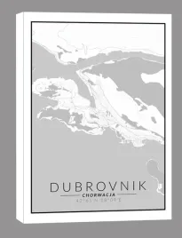 dubrownik-mapa-czarno-biala-obraz-na-plotnie-50x70-cm