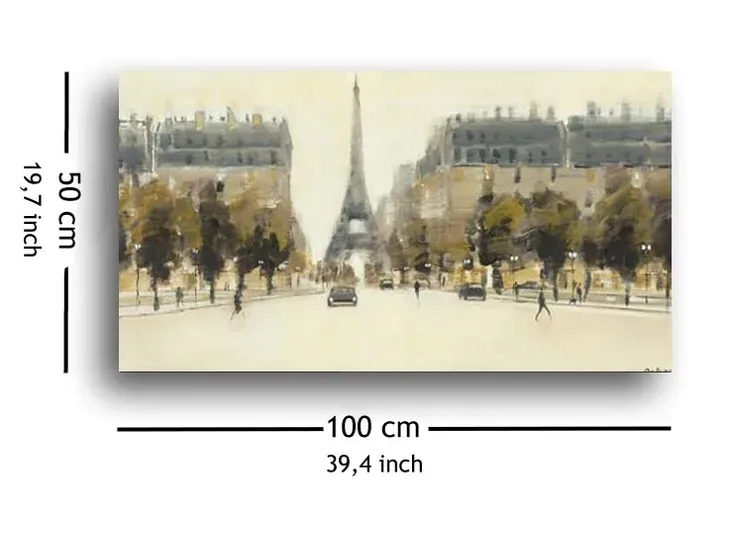 eiffel-tower-boulevard-obraz-na-plotnie-100x50-cm-stan-nowy