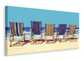 five-deckchairs-obraz-na-plotnie-60x30-cm