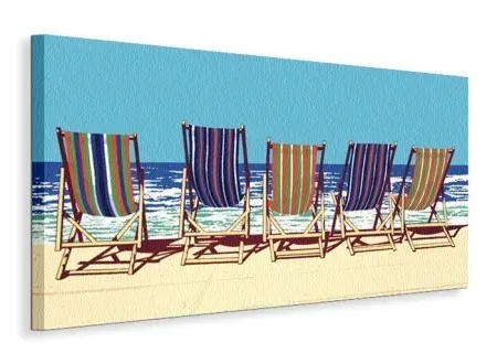 five-deckchairs-obraz-na-plotnie-60x30-cm