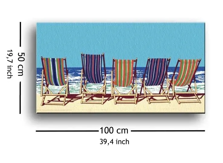 five-deckchairs-obraz-na-plotnie-100x50-cm