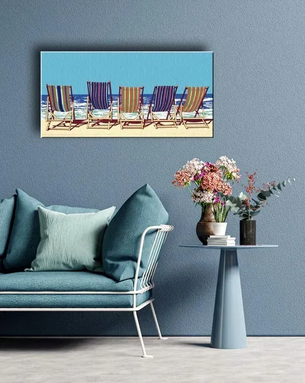 five-deckchairs-obraz-na-plotnie-100x50-cm