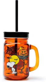kubek-ze-slomka-motyw-halloween-pomaranczowy-na-karnawal-500ml