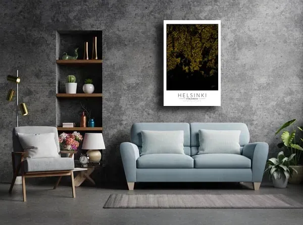 helsinki-zlota-mapa-obraz-na-plotnie-60x80-cm-stan-nowy