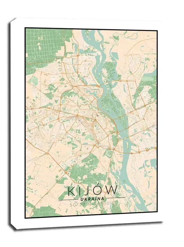 kijow-mapa-kolorowa-obraz-na-plotnie-30x40-cm-stan-nowy
