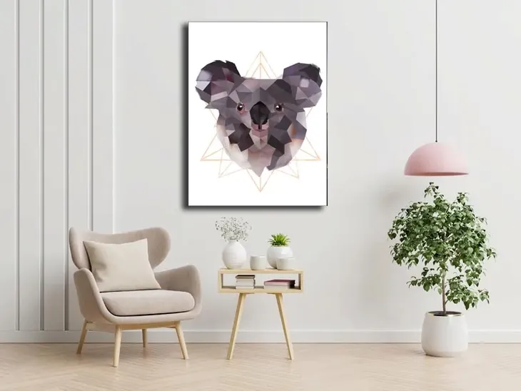 koala-biale-tlo-obraz-na-plotnie-90x120-cm-stan-nowy
