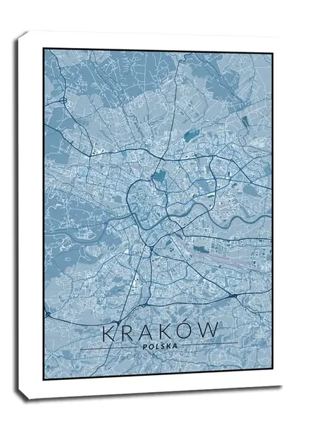 krakow-mapa-niebieska-obraz-na-plotnie-90x120-cm