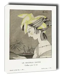 le-madras-jaune-coiffure-pour-le-soir-obraz-na-plotnie-30x40-cm