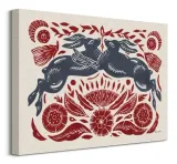 leaping-folk-hares-obraz-na-plotnie-40x30-cm