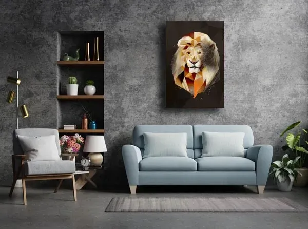 lew-zloty-tlo-obraz-na-plotnie-40x60-cm-stan-nowy