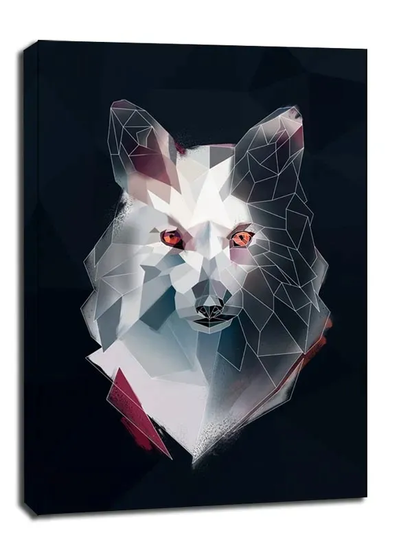 lis-bialy-tlo-obraz-na-plotnie-40x50-cm
