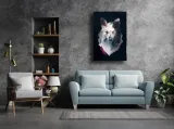 lis-bialy-tlo-obraz-na-plotnie-40x50-cm-stan-nowy