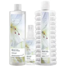 avon-senses-white-lily-zestaw-damski-zel-mgielka-plyn-do-kapieli-500ml