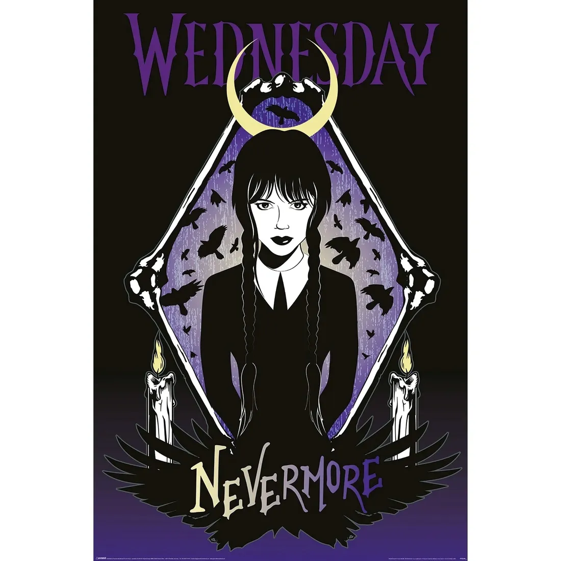plakat-wednesday-addams-nevermore