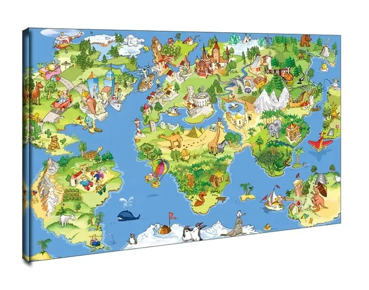 mapa-swiata-dla-dziecka-obraz-na-plotnie-60x40-cm