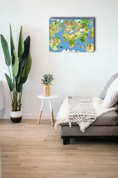 mapa-swiata-dla-dziecka-obraz-na-plotnie-60x40-cm-stan-nowy