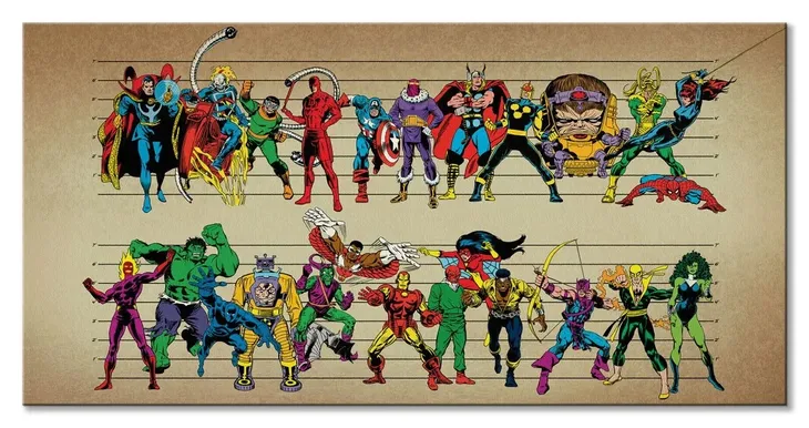 marvel-comics-line-up-obraz-na-plotnie-100x50-cm-stan-nowy