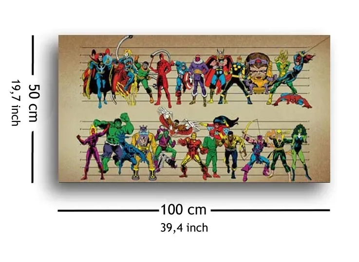 marvel-comics-line-up-obraz-na-plotnie-100x50-cm