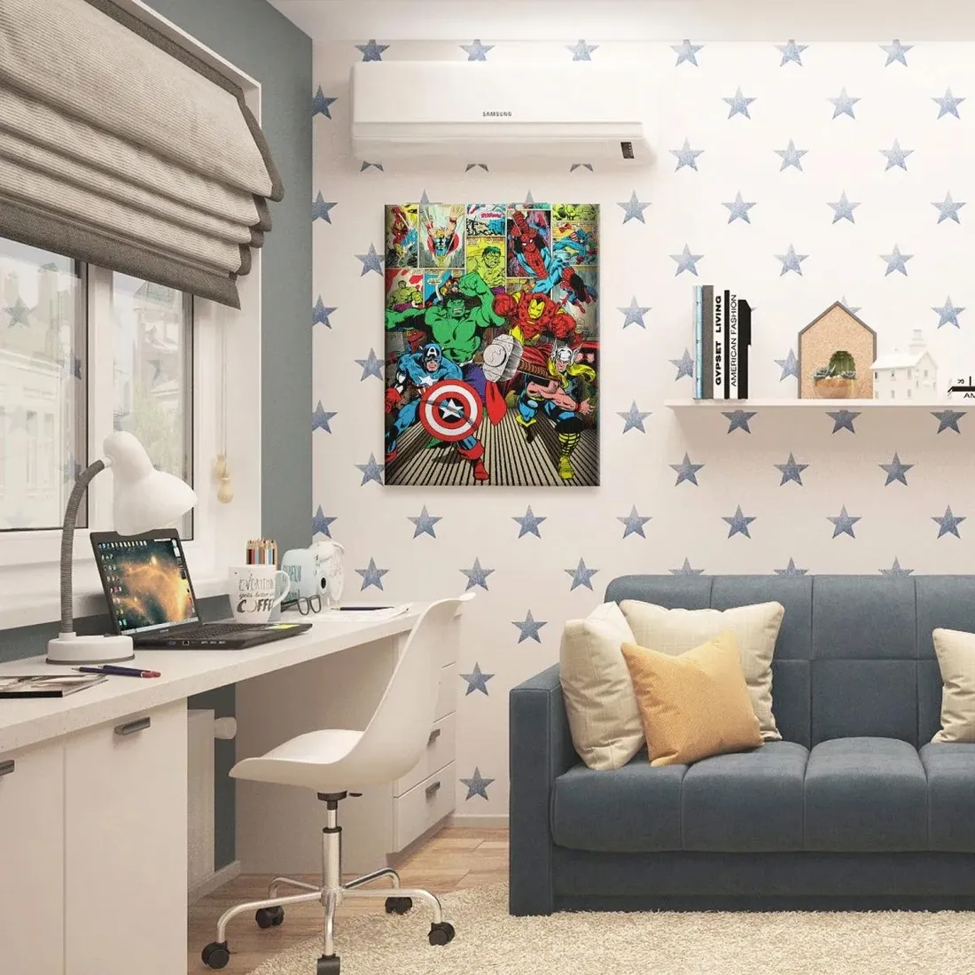 marvel-comics-here-come-the-heroes-obraz-na-plotnie-60x80-cm-stan-nowy
