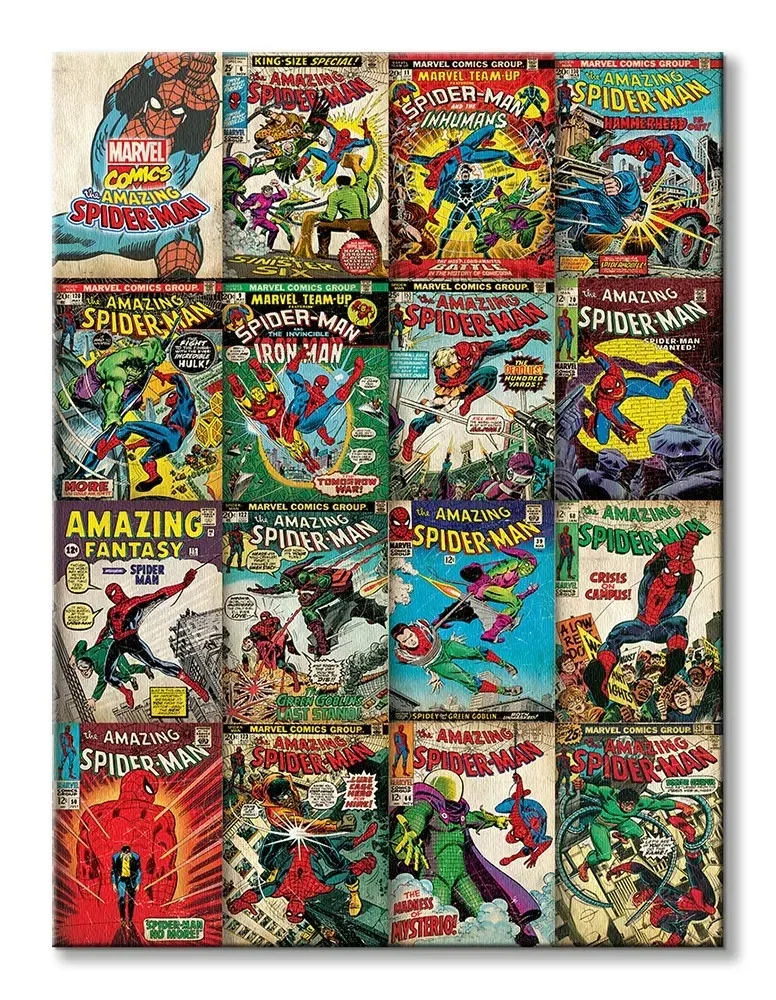 marvel-spider-man-covers-obraz-na-plotnie-60x80-cm