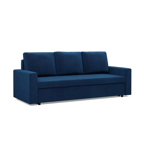Kanapa z Funkcją Spania Rozkładana 3-osobowa NEO Granatowa 220x92cm