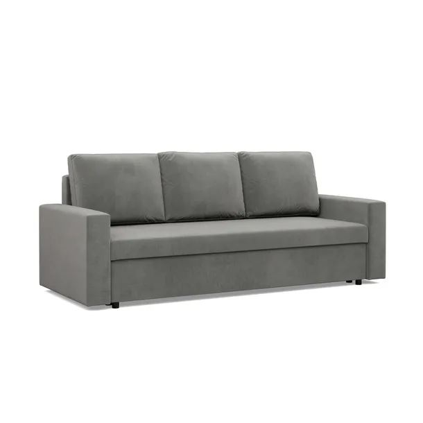 Kanapa z Funkcją Spania Rozkładana 3-osobowa NEO Szara 220x92cm