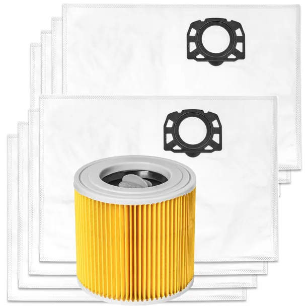 8x WORKI DO ODKURZACZA KARCHER WD3 KFI 357 V17 V15 V19 SE WD2 V12 + FILTR